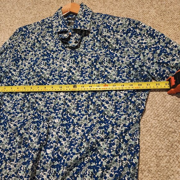 RW&CO Blue Floral Button Front Shirt - Picture 5 of 7